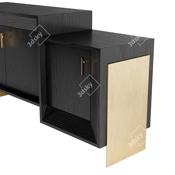 Kelly Wearstler Davana Credenza: 4 Materials 3D model image 6