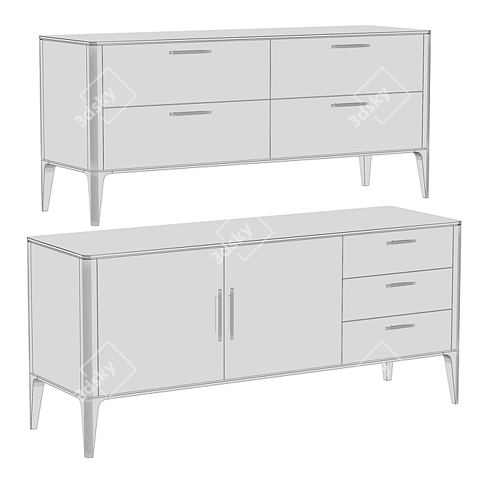 Elegant Tosconova Lungarno Dresser & Sideboard 3D model image 2