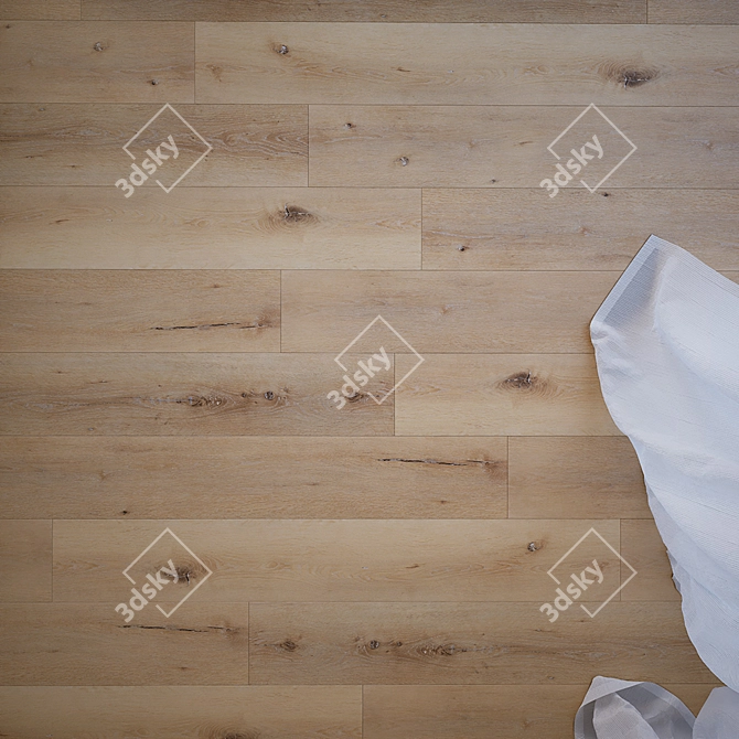 Gossamer Oak Plank Flooring 3D model image 2