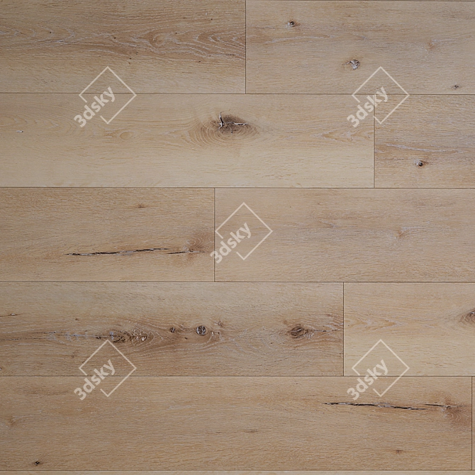 Gossamer Oak Plank Flooring 3D model image 3