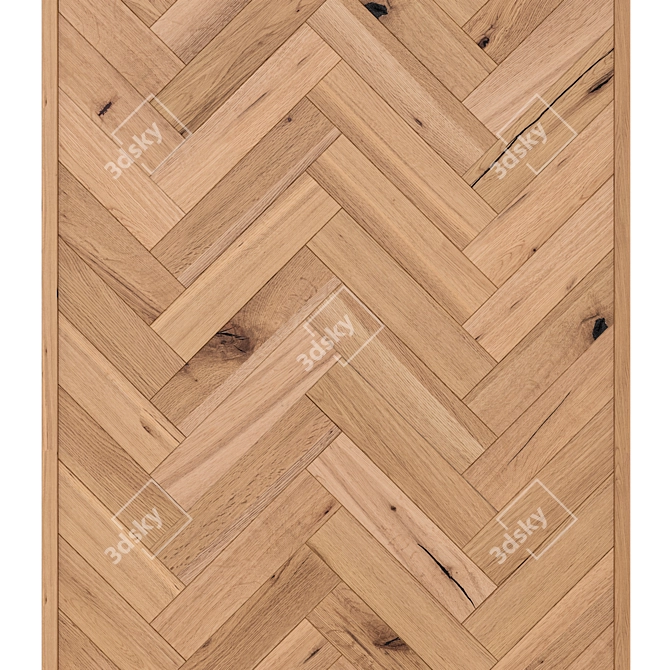 Pasilla Pine Handcrafted Decor Panel 3D model image 2