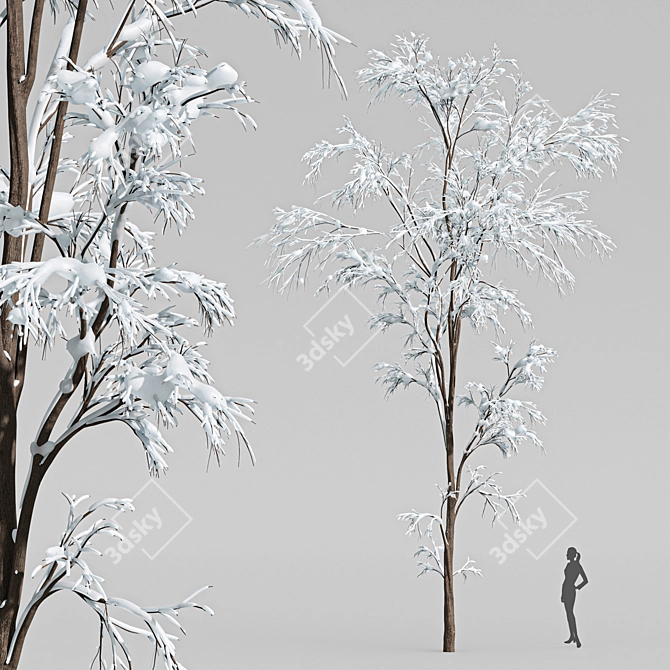 Winter Wonderland Tree Set 3D model image 1