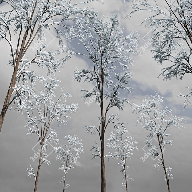 Winter Wonderland Tree Set 3D model image 2