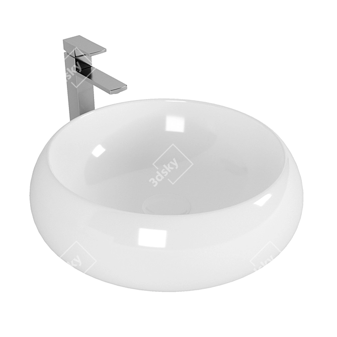 Title: Modern BelBagno BB1065 Countertop Washbasin 3D model image 1