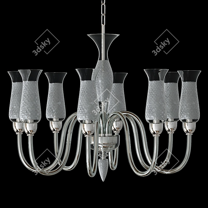 Elegant Opus K Chandelier 3D model image 1