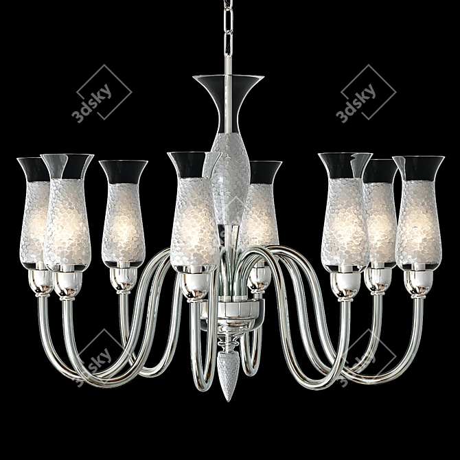 Elegant Opus K Chandelier 3D model image 3