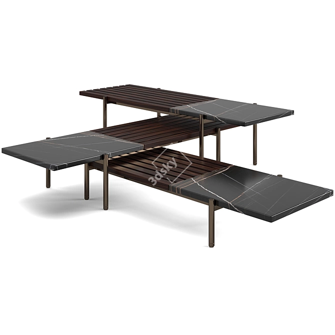 Modern Minotti Superquadra Coffee Tables 3D model image 3