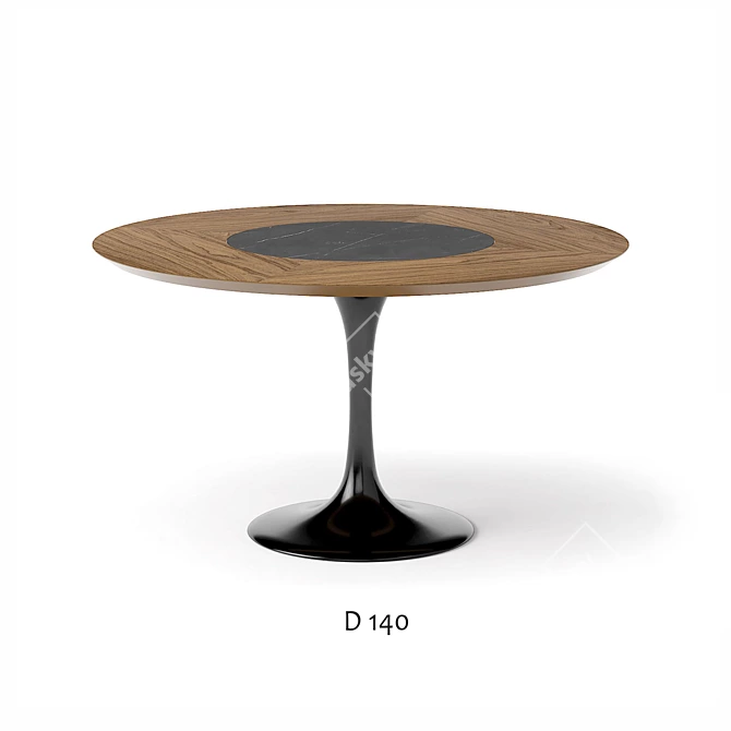 Apriori T Oval Dining Table 3D model image 5