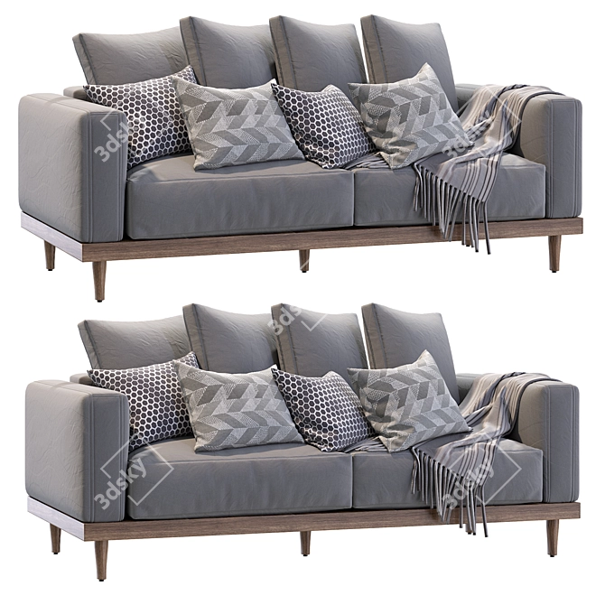 Modern West Elm Newport Sofa 3D model image 1