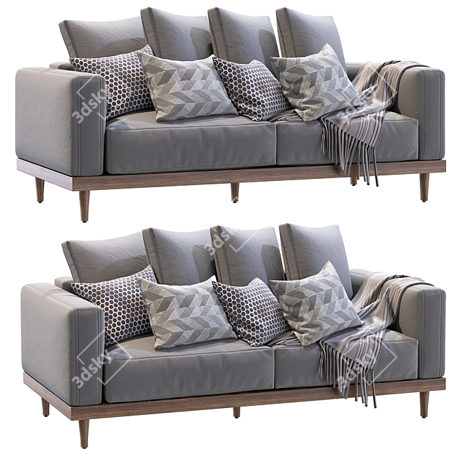 Modern West Elm Newport Sofa 3D model image 3