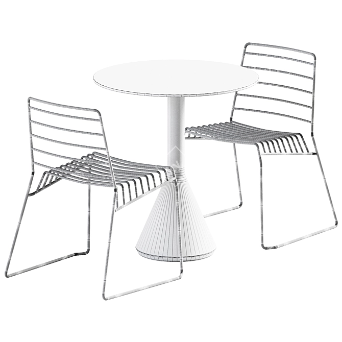 Outdoor Design Set: Palissade Cone Table & B-Line Park Chair 3D model image 2