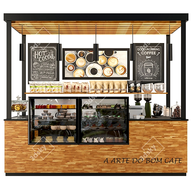 Title: Coffee Dot: Cafe, Bar, Restaurant Design Set 3D model image 1