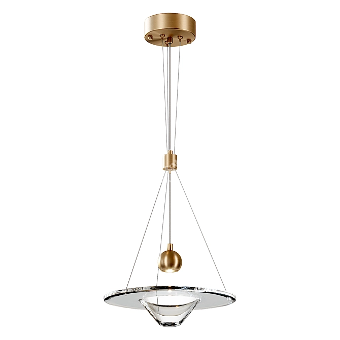 Elegant Clepsydra B Pendant Lamp 3D model image 2