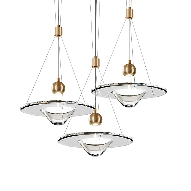 Elegant Clepsydra B Pendant Lamp 3D model image 5