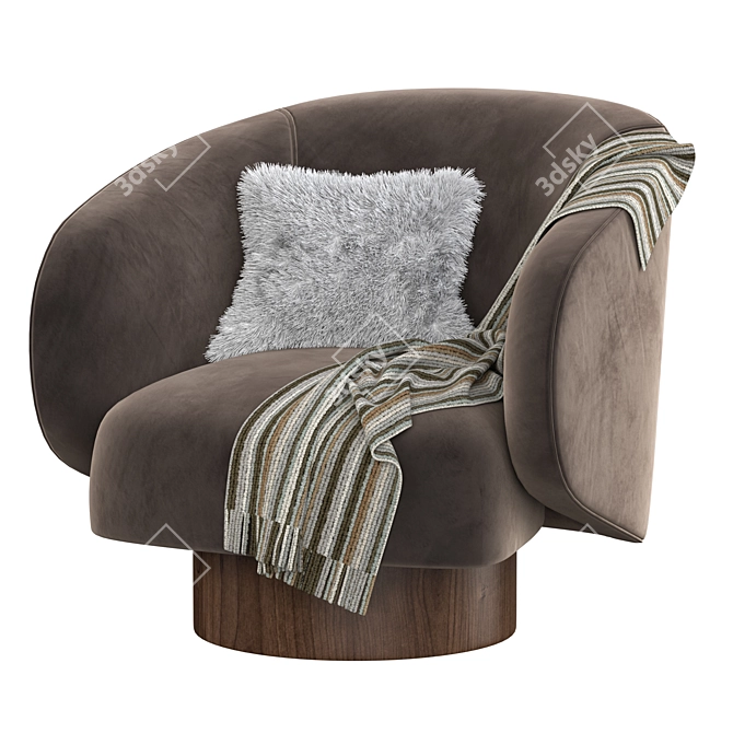 Elegant Rotunda Chair 3D model image 1