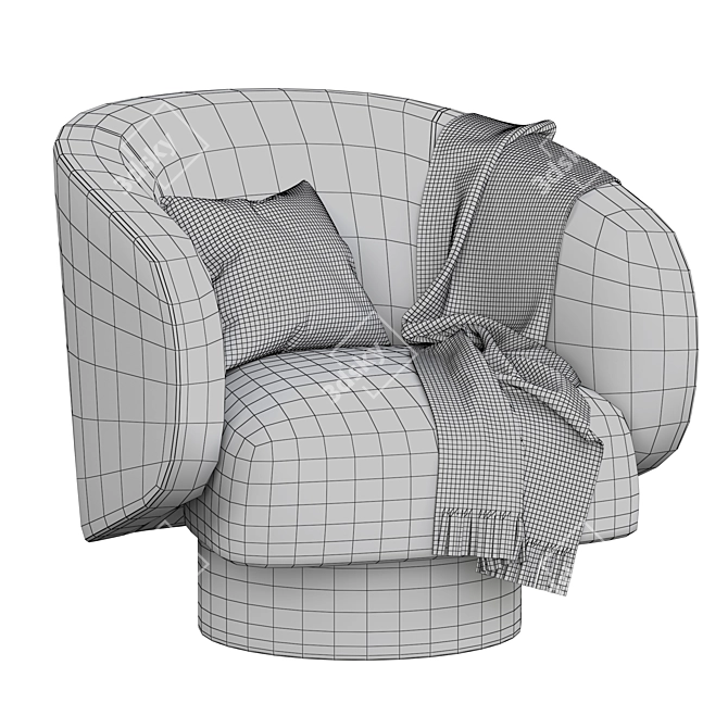 Elegant Rotunda Chair 3D model image 4