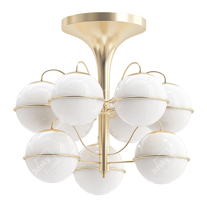 Vintage Sarfatti 1960s Ceiling Lights 3D model image 1