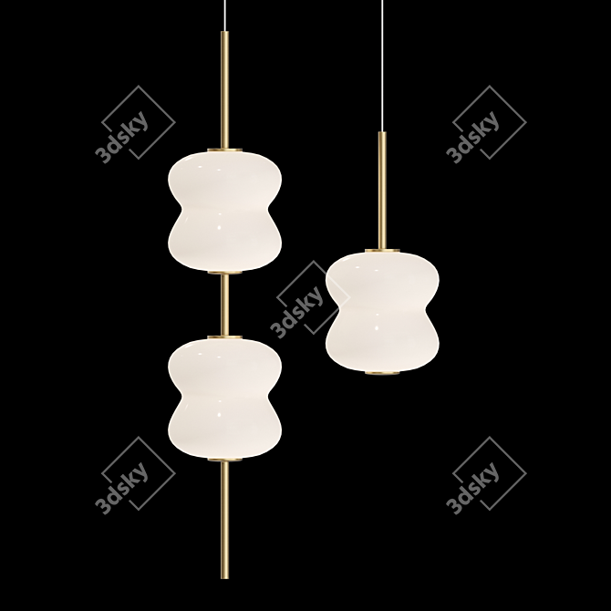 Title: Elegant LED Pendant Lamp 3D model image 2