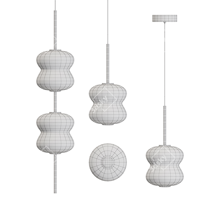 Title: Elegant LED Pendant Lamp 3D model image 5