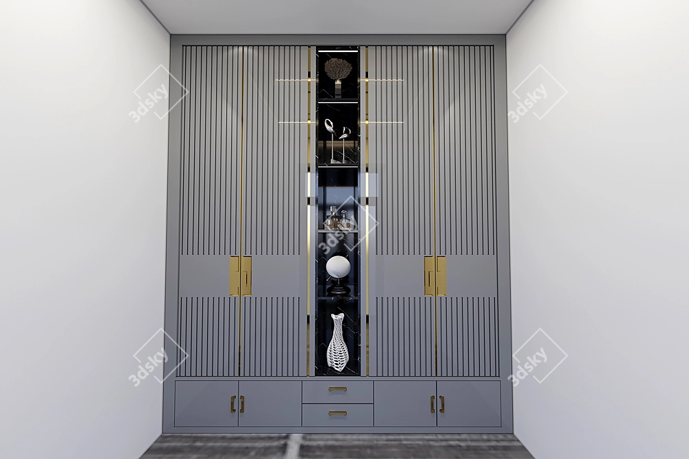 Modern Cabinet 3D model image 1