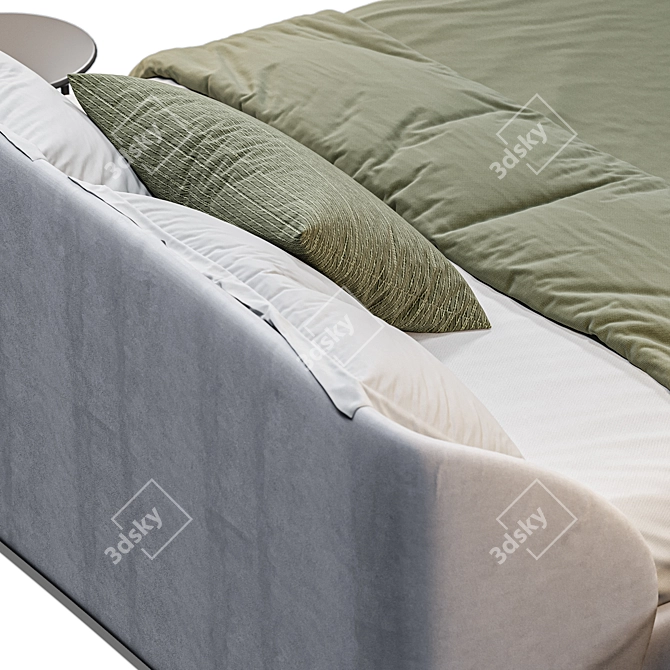 Celine Flou King Bed: Elegant and Luxurious 3D model image 4