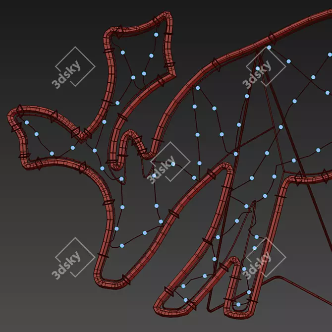  Illuminated LED Deer Figures 3D model image 5