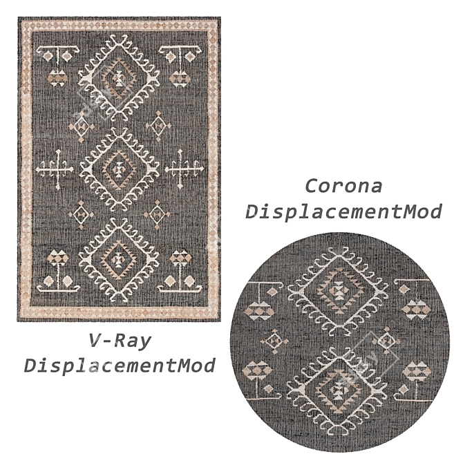 Versatile Rug Set - 8 Varying Designs 3D model image 3