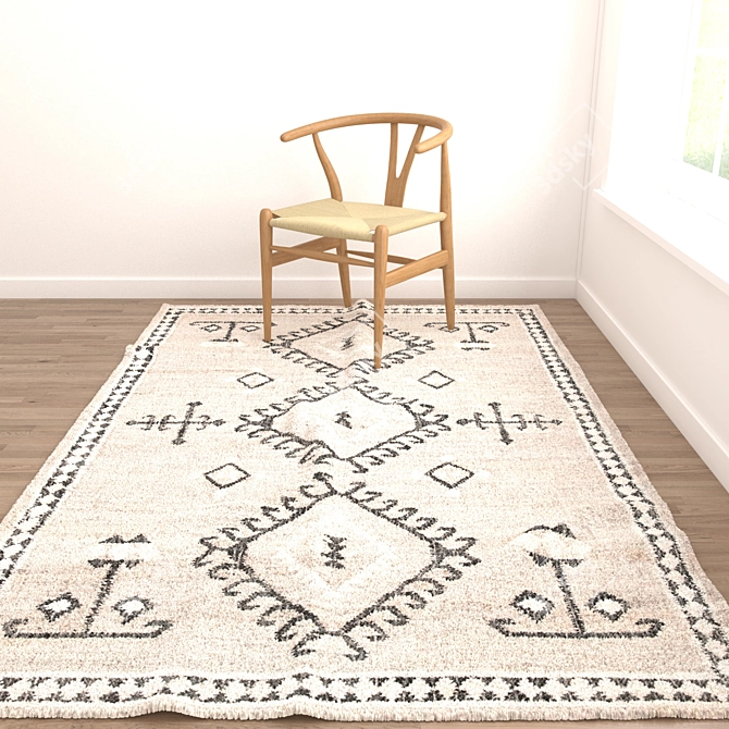 Versatile Rug Set - 8 Varying Designs 3D model image 5