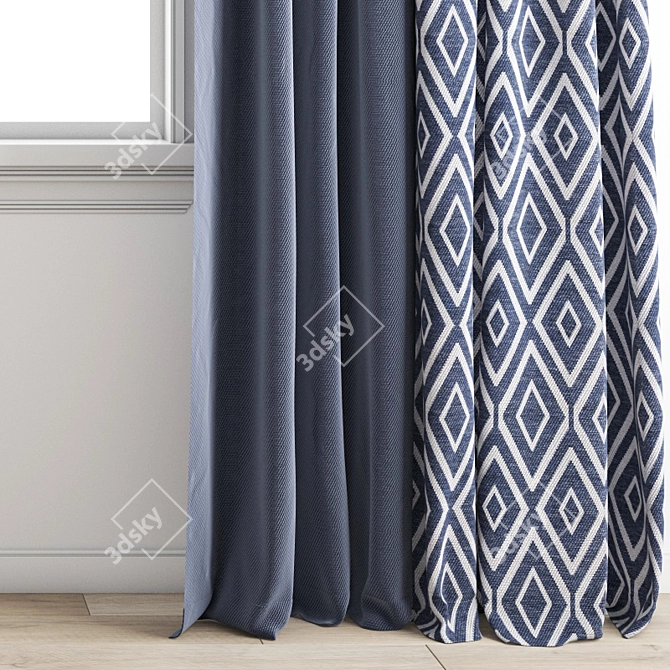 Premium Polygonal Model Curtain 3D model image 4