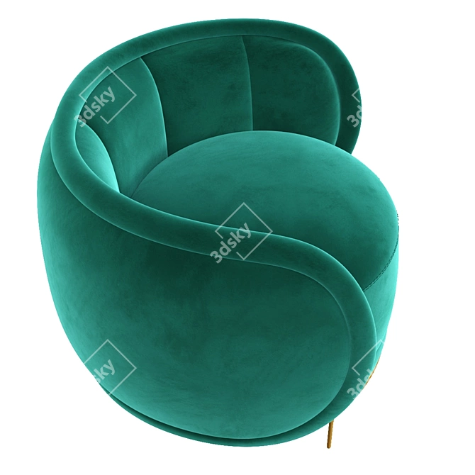 Contemporary Vuelta Armchair: Sleek Design & Maximum Comfort 3D model image 5