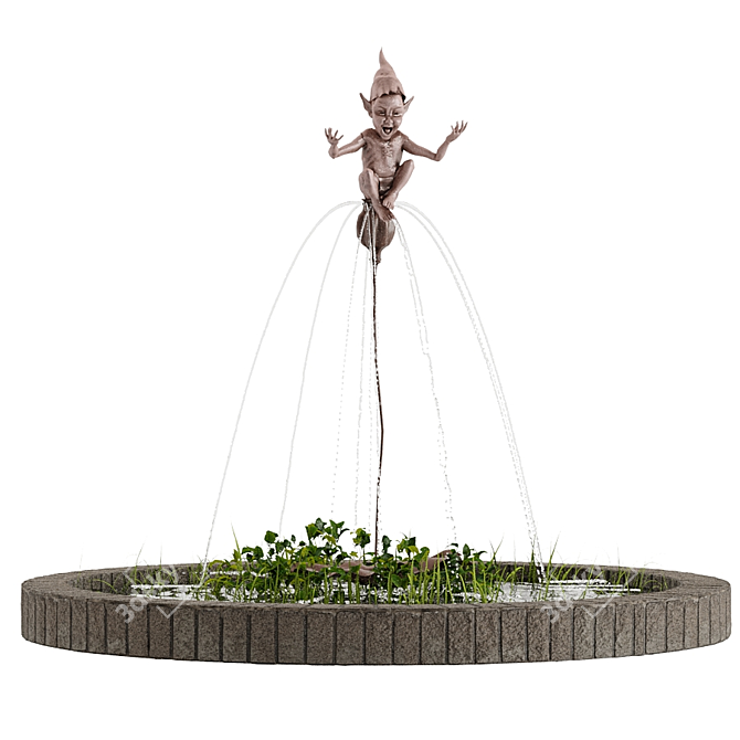 Exquisite Water Fountains: Vray+Corona-Ready Garden Décor 3D model image 2