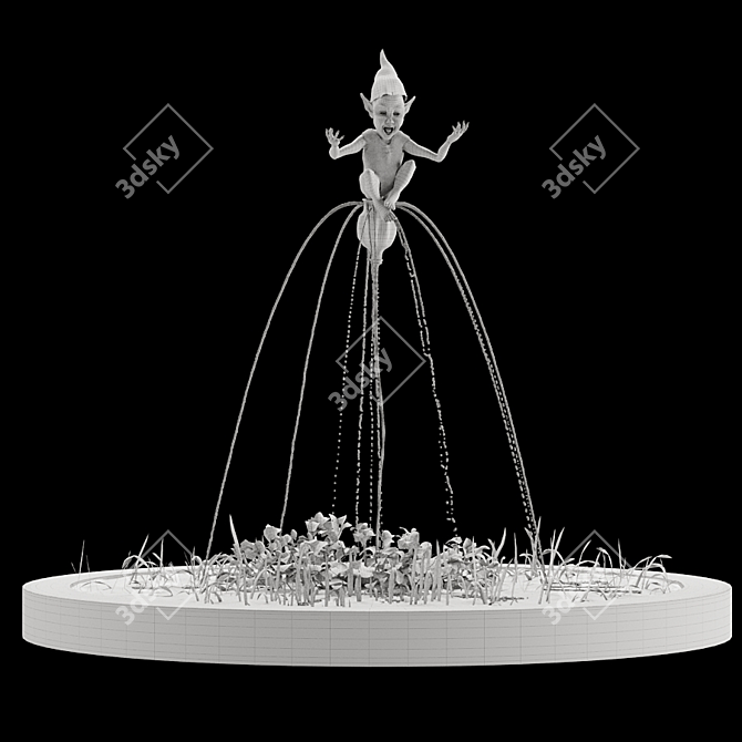 Exquisite Water Fountains: Vray+Corona-Ready Garden Décor 3D model image 4