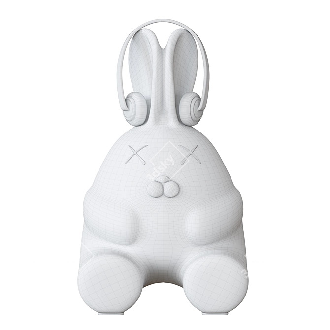 Elegant Bunny Sculpture 3D model image 3