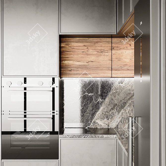 Sleek and Sophisticated: Kitchen Modern56 3D model image 3