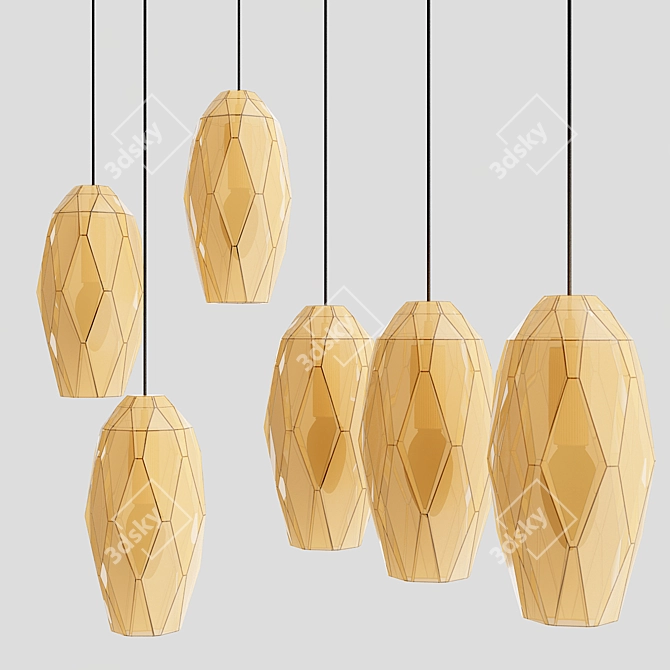 BLANCA TRIO: Contemporary Lamp Set 3D model image 3