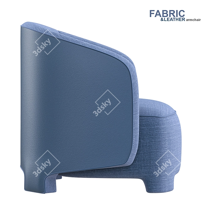 Contemporary TARU Armchair: Stylish Comfort 3D model image 3