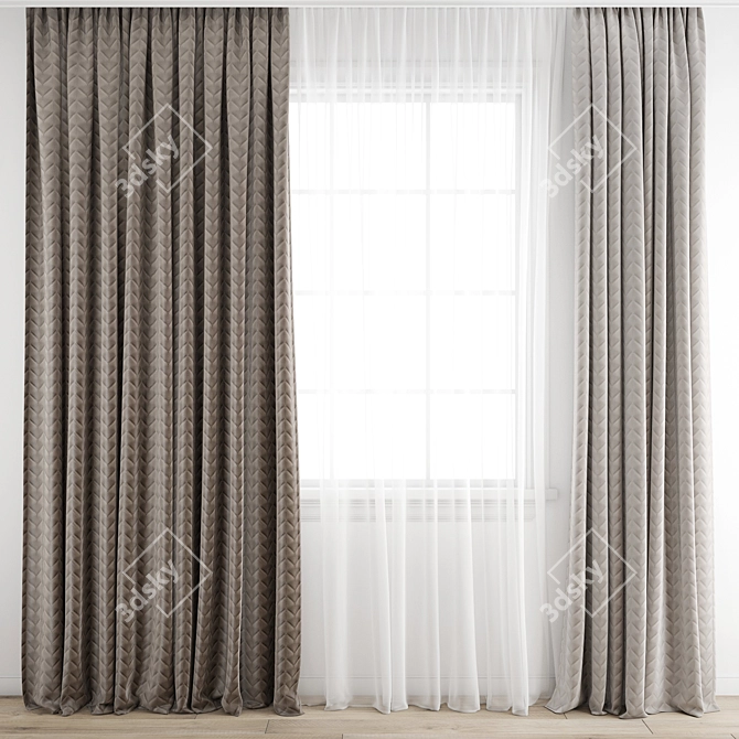 Polygonal Curtain Model 3D model image 2