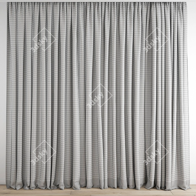 Polygonal Curtain Model 3D model image 1