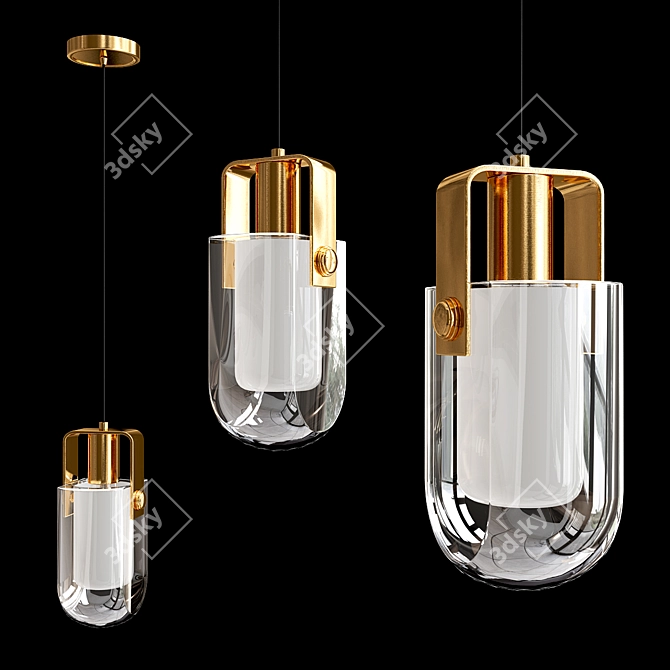 Stylish NELLY Design Lamps 3D model image 2