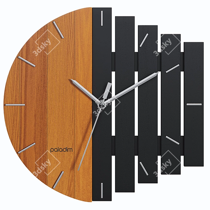 Elegant Paladim Wall Clock 3D model image 2