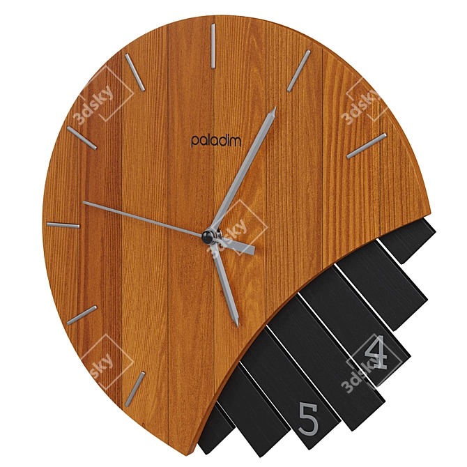 Elegant Paladim Wall Clock 3D model image 5