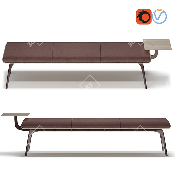 GORDON Millipede Bench Extension 3D model image 1