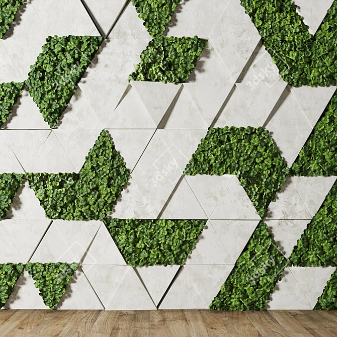 Title: Versatile Vertical Garden Wall 3D model image 2