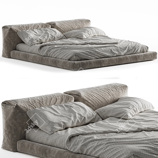 Luxurious Comfort with BOCA SOFT Bed 3D model image 2