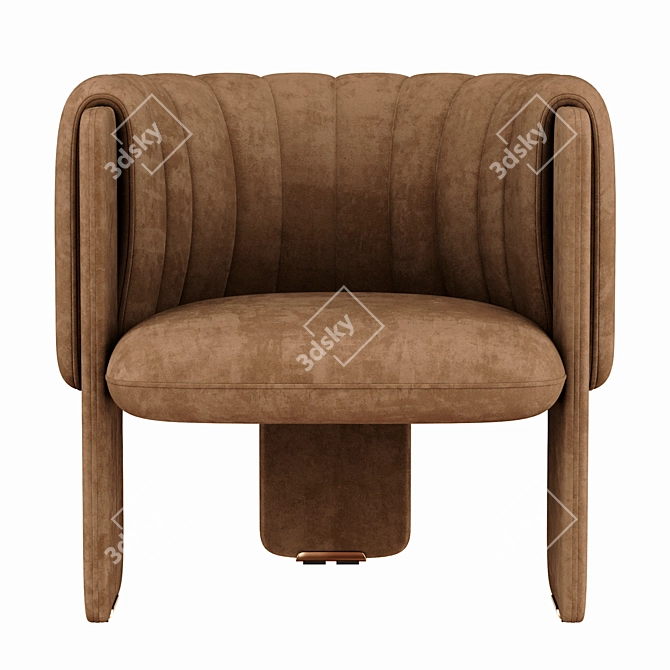 Italian Elegance: Luigi Massoni Armchair 3D model image 2