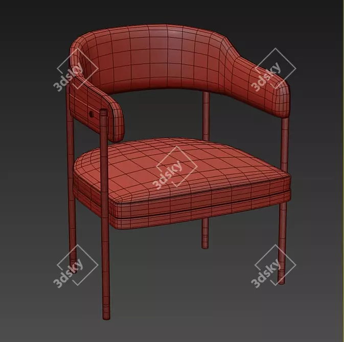 Dale Dining Chair: Elegant and Timeless 3D model image 2