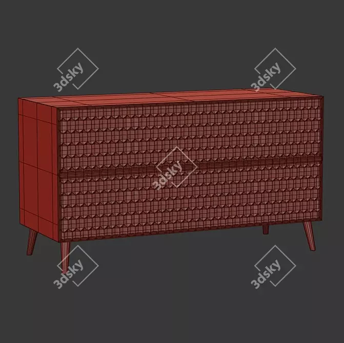 Honeycomb TV Sideboard: Modern Design with Shake Design 3D model image 2