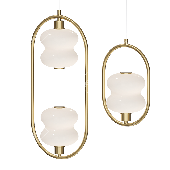 Elegant LED Pendant Lamp 3D model image 3