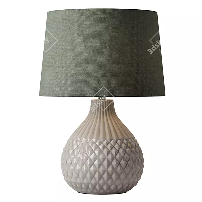 Modern Geo Ceramic Table Lamp 3D model image 1