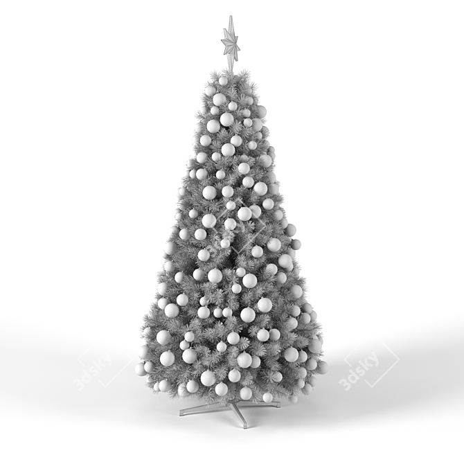 275cm Christmas Tree with Lights & Toys | High-Quality 3D Model 3D model image 4